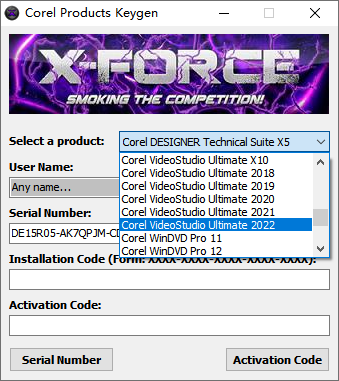 Corel Products KeyGen 2022 by X-FORCE (图1)