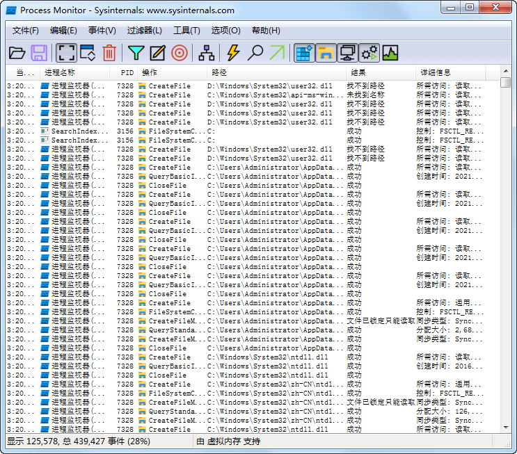 进程监视器 Process Monitor v3.91.0 汉化版 (图1)